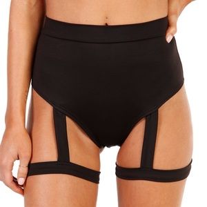IHEARTRAVES Showdown Harness Garter Booty Shorts